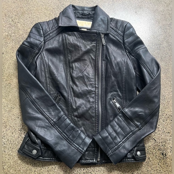 Michael Kors leather Motorcycle jacket in black - Picture 7 of 10
